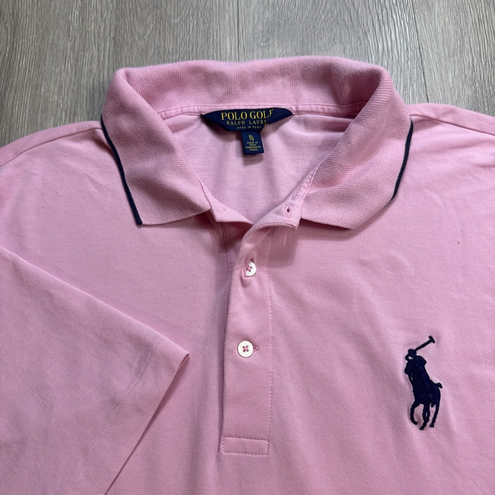Polo Ralph Lauren Shirt Mens XL Classic Fit Big Pony Golf Preppy Rugby Pink Pop